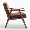 NicBex PU Leather/Microfiber/Velvet Upholstered Accent Chair with Wood Frame,Mid Century Arm Chair for Bedroom,Reading Room - 4 of 4