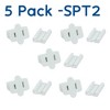 Novelty Lights White Snap-On Vampire Plug SPT-2 for C9/C7 Socket or Zip Cord Wire - 2 of 4