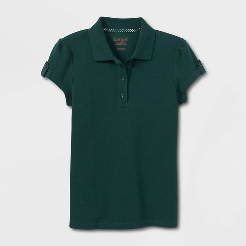 Girls green polo on sale shirt