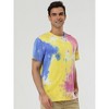 Lars Amadeus Men's Summer Tie-Dye Design Tee Short Sleeves Hip Hop Printed T-Shirt - 3 of 4