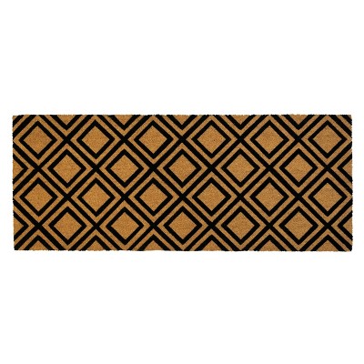 2'x 5' Indoor/outdoor Coir Doormat With Border Natural/black