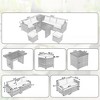 VisioGear 6-Piece Patio Furniture Set with Adjustable Seat, Outdoor Furniture with Storage Box, Yellow, 53.5"*27.6"*28.7" - 2 of 4