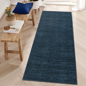 Solid Color Rug Modern Washable Rug for Living Room, Minimalist Plain Carpet with Non Slip TPR Backing - 1 of 4