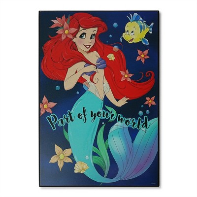 Silver Buffalo Disney The Little Mermaid "Part Of Your World" 13 x 19 Inch Hanging Wood Wall Art