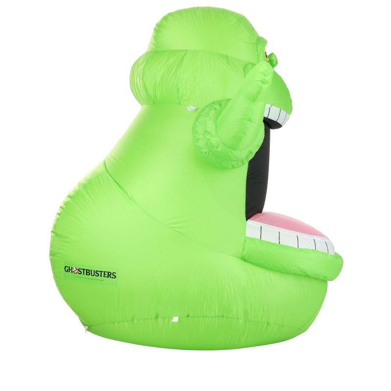 HalloweenCostumes.com  5FT Inflatable Slimer Outdoor & Indoor Decoration, Light-Up Green Halloween Holiday Display Decor, White/Pink/Green, 4 of 8