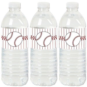 Big Dot of Happiness Batter Up - Baseball - Baby Shower or Birthday Party Water Bottle Sticker Labels - Set of 20 - 1 of 4