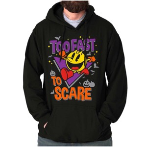 PACMAN Halloween Too Fast To Scare Hoodie Sweatshirt Women Men Brisco Brands - 1 of 4