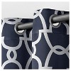 2pk 52"x96" Room Darkening Gates Sateen Woven Curtain Panels Blue - Exclusive Home: Insulated Thermal, Geometric Design - 2 of 4