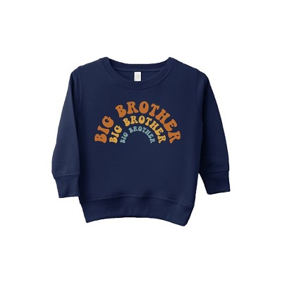 The Juniper Shop Big Brother Stacked Curved Toddler Graphic Sweatshirt