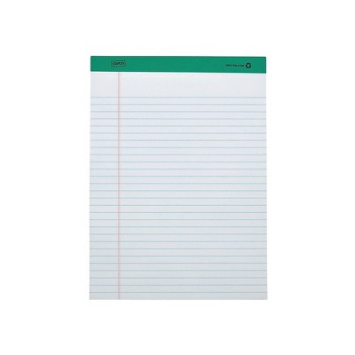 Staples Notepads 8.5" x 11.75" Wide White 50 Sh./Pad 12 Pads/PK TR58185/18590