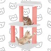 Noba 34 Inch Classic Comfort for Indoor Modern Premium Cats and Kittens Scratching Tower Larger Base for Better Stability, (White/Pink) - 4 of 4