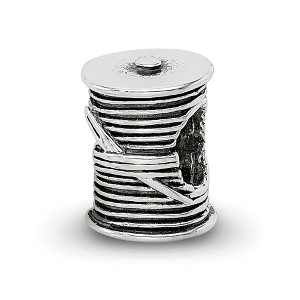Black Bow Jewelry Sterling Silver Thread and Needle Bead Charm - 1 of 4