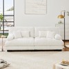 JUJABU Chenille Loveseat Sofa with 2 Lumbar pillows and 2 throw pillows  for Living Rooms - 3 of 4