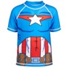 Marvel Avengers Spider-Man Captain America Hulk Iron Man Pullover Rash Guard & Swim Trunks Outfit Set Toddler to Big Kid - 4 of 4