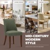 Set of 2 Mid-Century Upholstered Dining Chairs with Wood Legs, Fabric Side Chairs with Back for Kitchen, Dining Room, or Restaurant - Beige - 3 of 4