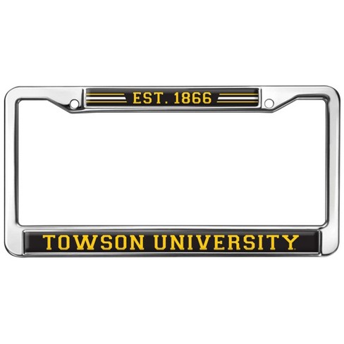 Towson University School Logo Full Size Standard License Plate Metal Frame - image 1 of 4