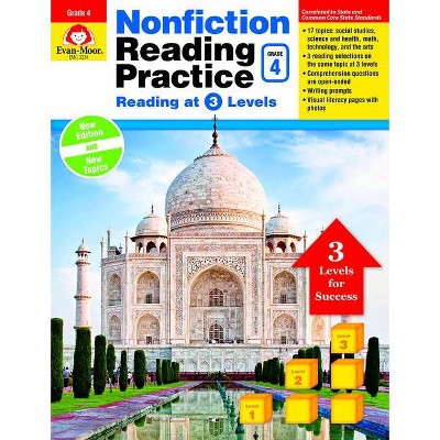 Nonfiction Reading Practice, Grade 4 - by  Evan-Moor Educational Publishers (Paperback)