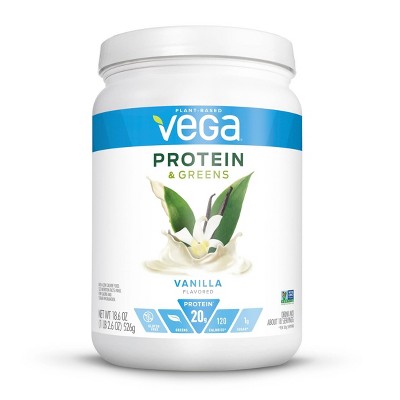 Vega Protein & Greens Vegan Protein Powder - Vanilla - 18.6oz