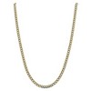 Black Bow Jewelry 5.25mm 14k Yellow Gold & Rhodium Hollow Pave Curb Chain Necklace - 2 of 4