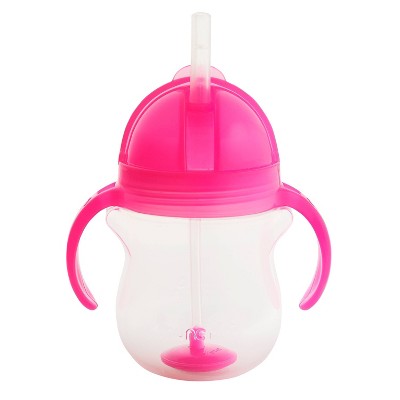 Munchkin Click Lock Weighted Straw Trainer Cup - 7oz - Pink
