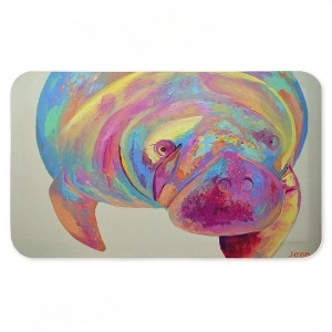 Stupell Industries Chromatic Hue Manatee Printed Anti-Fatigue Floor Mat, design by Jennifer Seeley, 30"x18" - 1 of 4