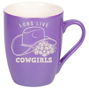 100 North Floral Western Hat 10 Ounce Passion Purple Metallic Finish, Comfortably Fits Your Hands, New Bone China Coffee Tea Cup Mug, Long Live - 1 of 1