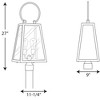 Progress Lighting, Barnett Collection, 2-Light Post Lantern, Antique Bronze, Clear Glass, Traditional/Vintage Bulbs, Shade Included - 2 of 2