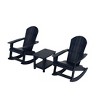 WestinTrends 3-Piece Outdoor Patio Adirondack Rocking Chair with Side Table Set - 3 of 3