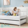 Twin daybed with Trundle, Metal Twin Daybed and Trundle Set, Day Bed Sofa Bed Frame with Steel Slat Support, Multifunctional Daybed Frame for Bedroom - 4 of 4