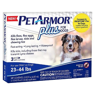 PetArmor® Plus Flea And Tick Topical Treatment For Dogs - 23-44 Lbs - 3 ...