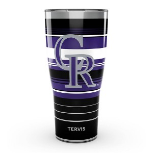 MLB Colorado Rockies 30oz Hype Stripes Stainless Steel Tumbler - 1 of 4