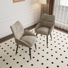 MAYEERTY Modern Design Velvet Chairs, High Rebound Seat Cushion, Metal Frame for Office Dining Chairs Set of 2 - 2 of 4