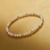 Pure Collection by Ross-Simons 4-5mm Cultured Pearl and 14kt Yellow Gold Bead Stretch Bracelet - 4 of 4