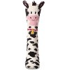 Memoi Women's Plush Cow-Themed Embellished Crew-Length Lounge Sock Black-White One Size - 2 of 4