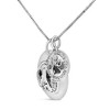 Haus of Brilliance Silver 1/5 Cttw Black Diamond Beagle Dog Medallion and Charm Pendant Necklace - 3 of 4