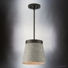 Urban Ambiance Luxury Natural Indoor Pendant,  9-3/8''H x 10"W x 10''D,  Graphite Finish, UHP4900 - 3 of 4