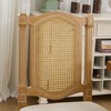 Racxily Set of 2 Solid Wood Dining Chairs, Rattan Back with Linen Cushion for Rustic Style Dining Room - 4 of 4