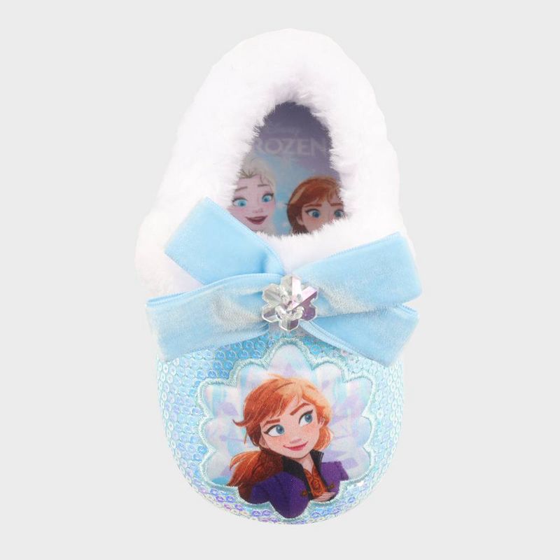 Toddler Girls' Frozen Sock Slippers - Blue, 3 of 8