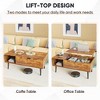 Sevobal Coffee Table Lift Top Table with Storage Shelf and Hidden Compartment for Living Room Bedroom Office, Brown, 39.37"*19.7"*17.4" - 4 of 4