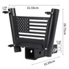Hitch Mount Flag Pole Holder For Standard 2 Inch Receivers, Hitch Mount Dual Flag Pole Holder, Steel Flag Pole Mount For Truck SUV RV Trailer - 4 of 4