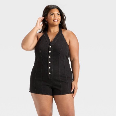 Women's Halter Denim Romper - Universal Thread™