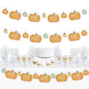 Big Dot of Happiness Little Pumpkin - Fall Birthday Party or Baby Shower DIY Decorations - Clothespin Garland Banner - 44 Pieces - 1 of 4