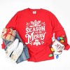 Simply Sage Market Women's Season To Be Merry Long Sleeve Garment Dyed Tee - 2 of 4