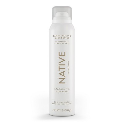 Native Deodorant & Body Spray for Men & Women - Sandalwood & Shea Butter - Aluminum Free - 3.5oz