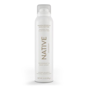 Native Deodorant & Body Spray for Men & Women - Sandalwood & Shea Butter - Aluminum Free - 3.5oz - 1 of 4