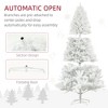 6ft Tall Artificial Christmas Tree, Unlit Xmas Tree with 1000 Branch Tips, Auto Open, Steel Base, Holiday D¹Ècor for Home Office, White - 4 of 4