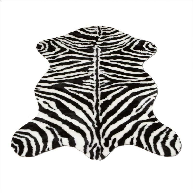 Walk on Me Faux Fur Super Soft Narrow Zebra Rug Tufted With Non-slip Backing Area Rug, 1 of 5