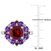 EVERLY JEWELRY | Sterling Silver 4 2/5 CT TGW Garnet Amethyst-Africa Fashion Ring - 4 of 4