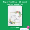 Big Dot of Happiness Wildflowers Thank You Paper Treat Bags, Bridal Shower or Wedding Candy Bags, Greaseproof White Sandwich Cookie Bags - 25 Count - 4 of 4