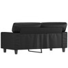 vidaXL 2-seater Sofa Black Faux leather 2-Seater Durable 2-Seater Sofa - 4 of 4